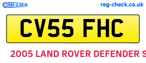 CV55FHC are the vehicle registration plates.