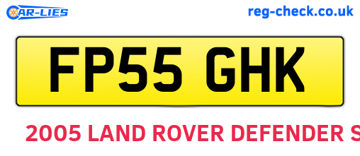 FP55GHK are the vehicle registration plates.