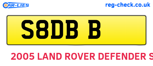 S8DBB are the vehicle registration plates.