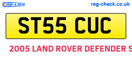 ST55CUC are the vehicle registration plates.
