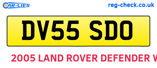 DV55SDO are the vehicle registration plates.