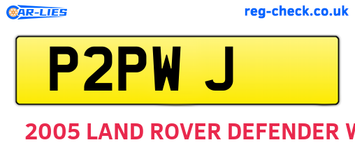 P2PWJ are the vehicle registration plates.