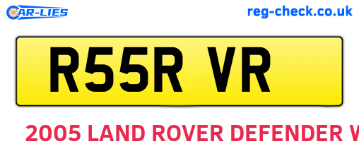 R55RVR are the vehicle registration plates.