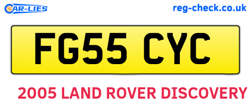 FG55CYC are the vehicle registration plates.