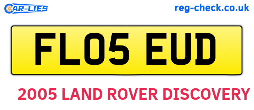 FL05EUD are the vehicle registration plates.