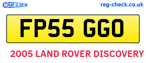 FP55GGO are the vehicle registration plates.