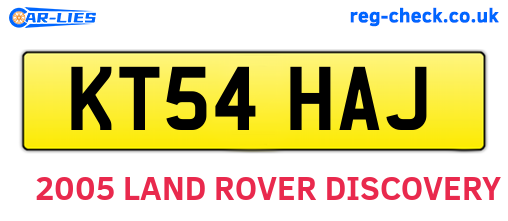 KT54HAJ are the vehicle registration plates.