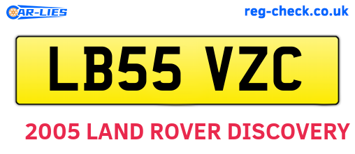 LB55VZC are the vehicle registration plates.