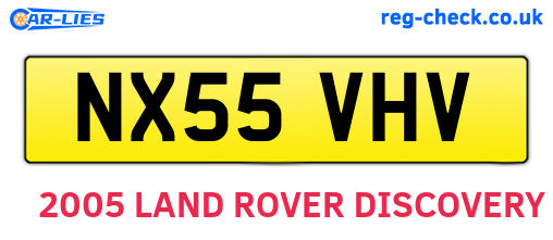 NX55VHV are the vehicle registration plates.