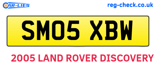 SM05XBW are the vehicle registration plates.