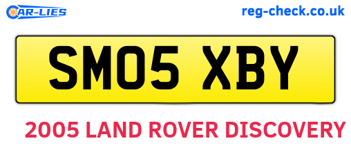 SM05XBY are the vehicle registration plates.