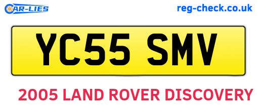 YC55SMV are the vehicle registration plates.