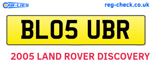 BL05UBR are the vehicle registration plates.