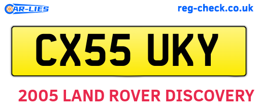CX55UKY are the vehicle registration plates.