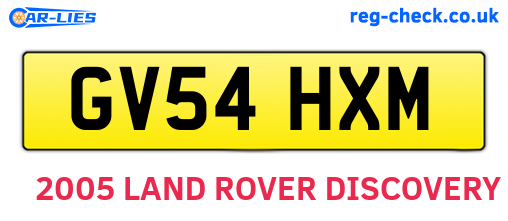 GV54HXM are the vehicle registration plates.