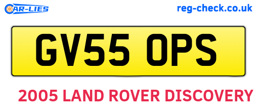 GV55OPS are the vehicle registration plates.