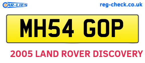 MH54GOP are the vehicle registration plates.