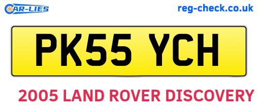 PK55YCH are the vehicle registration plates.