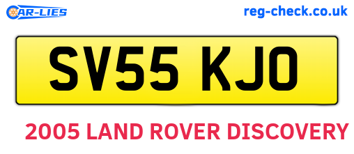 SV55KJO are the vehicle registration plates.