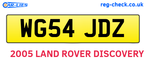 WG54JDZ are the vehicle registration plates.