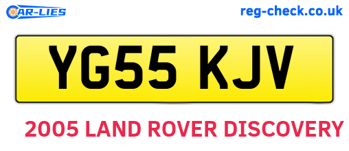 YG55KJV are the vehicle registration plates.