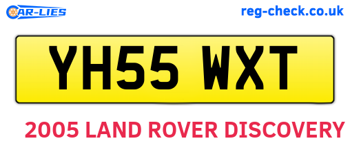 YH55WXT are the vehicle registration plates.