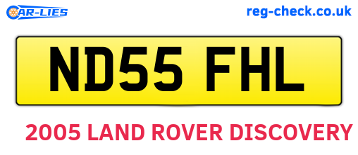 ND55FHL are the vehicle registration plates.