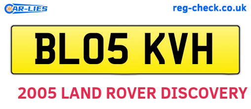 BL05KVH are the vehicle registration plates.