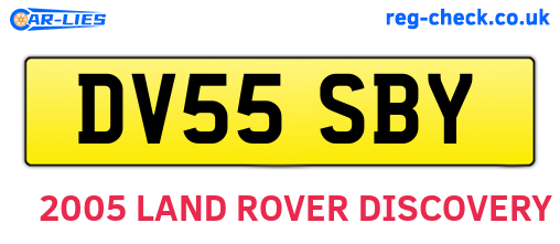 DV55SBY are the vehicle registration plates.