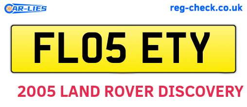 FL05ETY are the vehicle registration plates.