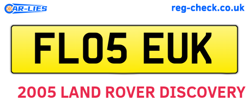 FL05EUK are the vehicle registration plates.