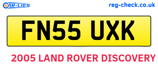 FN55UXK are the vehicle registration plates.