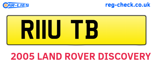R11UTB are the vehicle registration plates.