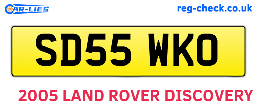 SD55WKO are the vehicle registration plates.