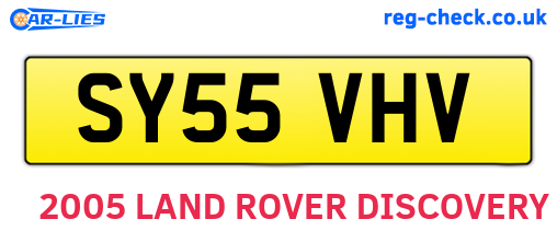 SY55VHV are the vehicle registration plates.