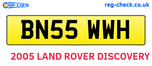 BN55WWH are the vehicle registration plates.
