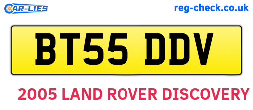 BT55DDV are the vehicle registration plates.
