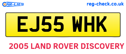 EJ55WHK are the vehicle registration plates.