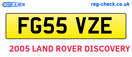 FG55VZE are the vehicle registration plates.