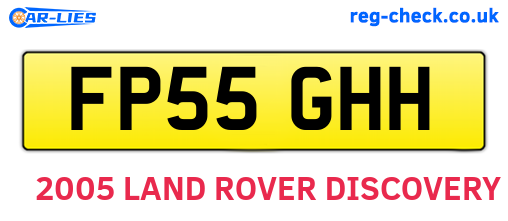 FP55GHH are the vehicle registration plates.
