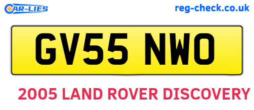 GV55NWO are the vehicle registration plates.
