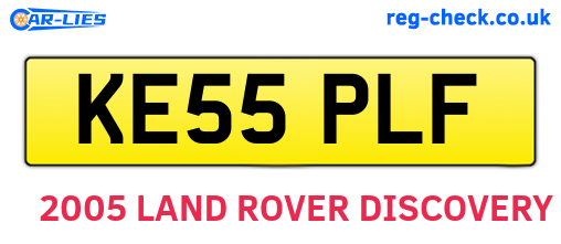 KE55PLF are the vehicle registration plates.