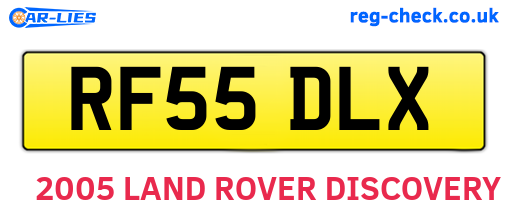 RF55DLX are the vehicle registration plates.