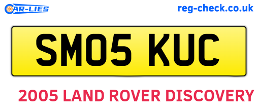 SM05KUC are the vehicle registration plates.