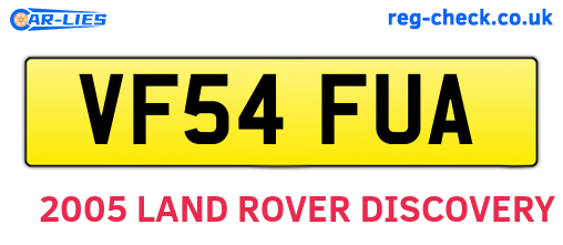VF54FUA are the vehicle registration plates.
