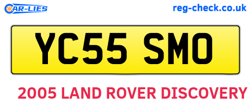 YC55SMO are the vehicle registration plates.