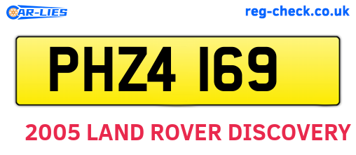 PHZ4169 are the vehicle registration plates.