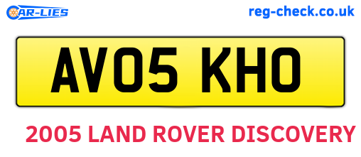 AV05KHO are the vehicle registration plates.