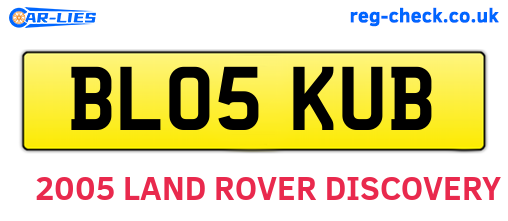 BL05KUB are the vehicle registration plates.