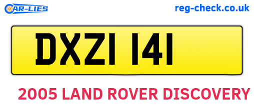 DXZ1141 are the vehicle registration plates.